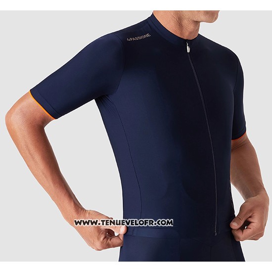 2019 Maillot Ciclismo La Passione Bleu Blanc Manches Courtes et Cuissard
